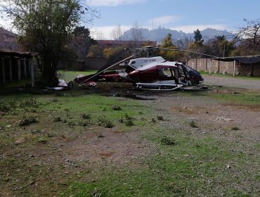 Accidente aéreo en Independencia: helicóptero capota en terrenos del hospital Roberto del Río