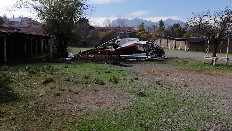 Accidente aéreo en Independencia: helicóptero capota en terrenos del hospital Roberto del Río