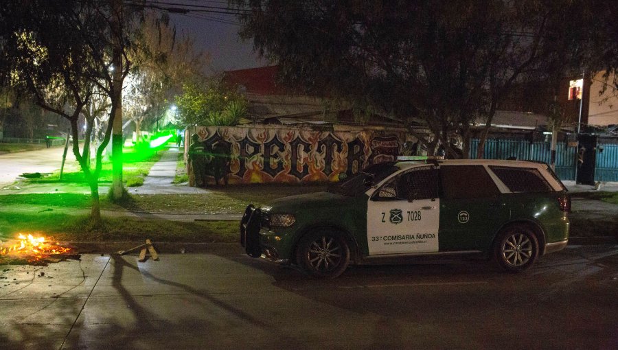 Incidentes en Peñalolén dejan hombre con daño ocular y carabinero herido