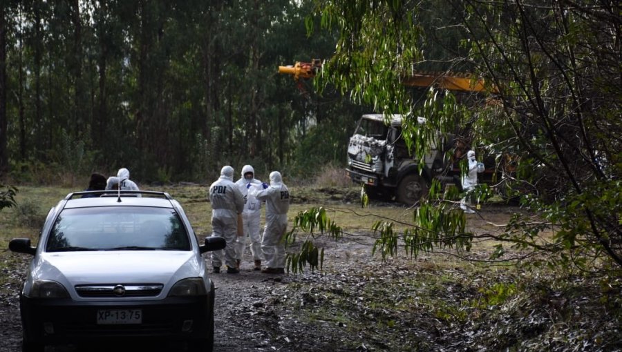 Ataque incendiario afectó a maquinaria forestal en predio de la provincia de Osorno