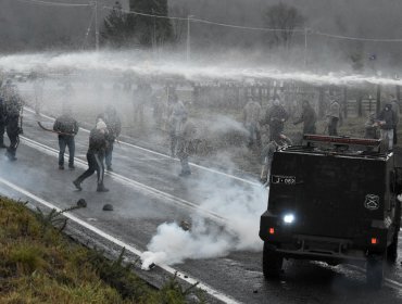 Carabinero resulta con trauma ocular en medio de manifestaciones en Curacautín