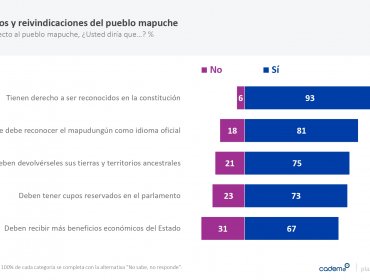 Un 57% de los encuestados por Cadem cree que hay terrorismo en La Araucanía