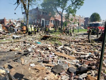 Fuerte explosión destruye varias casas en la ciudad de Baltimore, en Estados Unidos