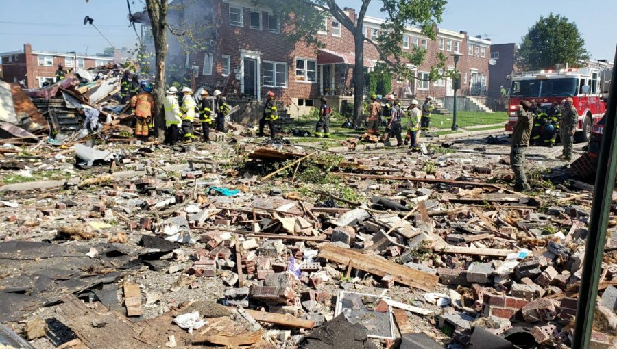 Fuerte explosión destruye varias casas en la ciudad de Baltimore, en Estados Unidos