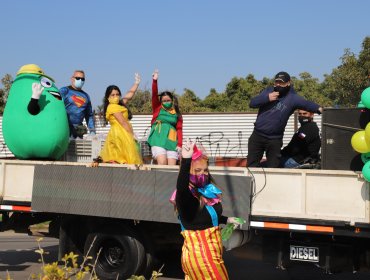 Municipio de La Cruz celebró a los niños de la comuna con una gran comparsa