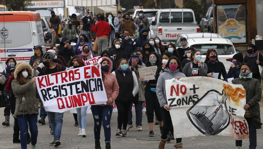 Realizan marcha en Quintero y Puchuncaví a dos años de emergencia ambiental