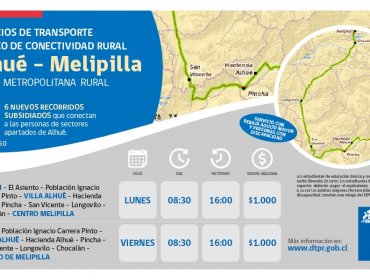 Inauguran nuevos servicios de transporte para San Pedro de Melipilla y Alhué