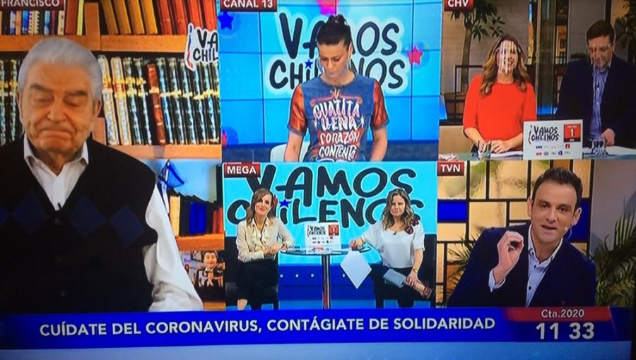 Matinales dejan las rivalidades y se unen por campaña solidaria «Vamos Chilenos»