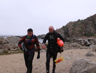 Sin éxito cierra cuarta jornada de búsqueda de hombre que cayó en roqueríos en El Quisco