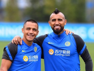 Alexis Sánchez le dio una "patriótica" bienvenida a Arturo Vidal en el Inter