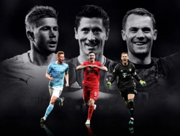 De Bruyne, Lewandowski y Neuer son los nominados a Mejor Jugador de la UEFA