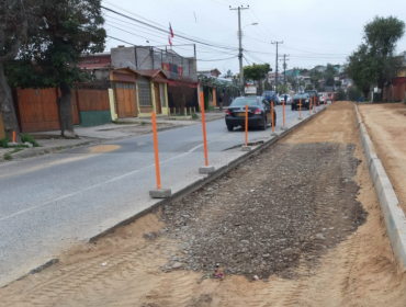 Un 26,1% de avance presentan obras de conservación vial de la Av. Matta del cerro Los Placeres de Valparaíso