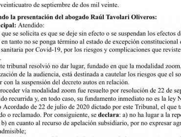 Desesperada acción de defensa de Reginato para impedir "inminente" destitución de la alcaldesa a horas de audiencia clave