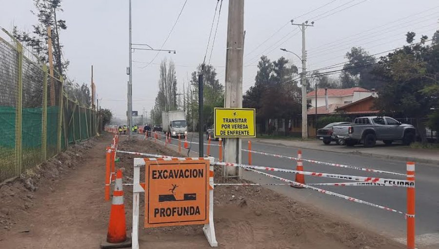 Comenzaron obras de ampliación de calzada en sector Hermanos Clark de Los Andes