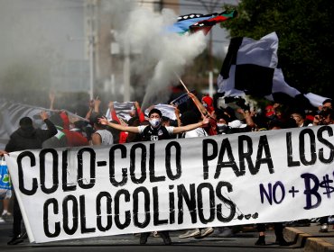 Hinchas de Colo-Colo se manifestaron en el Monumental tras derrota en Libertadores