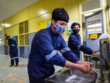 Liceo Industrial de Temuco retomó clases presenciales con alumnos de 4° medio