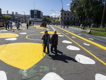 Intervención de Urbanismo Táctico sorprende en la Parque Italia de Valparaíso