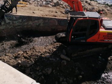 Un 64% de avance registran obras de mantención de la red de aguas lluvia de Valparaíso