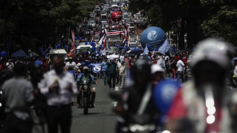 Masivas protestas sociales sacuden Costa Rica hace más de dos semanas