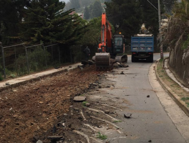 Comenzó reposición de calzada y aceras de dos importantes arterias de Viña del Mar