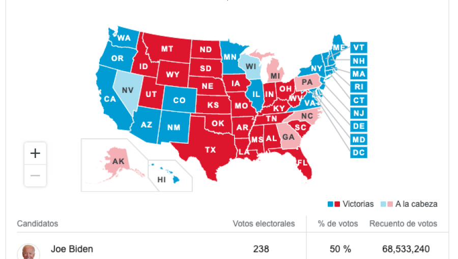 Por qué todavía no se sabe quién ganó las elecciones presidenciales en Estados Unidos