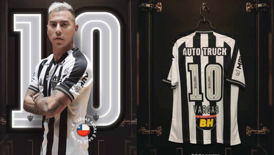 Eduardo Vargas fue oficializado en el Atlético Mineiro de Brasil y utilizará la '10'