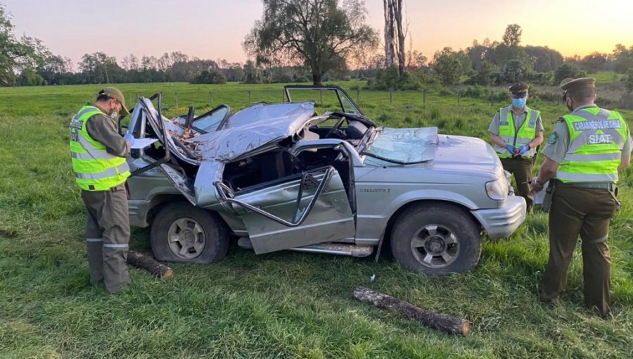 Niña de 2 años murió luego que un árbol cayera sobre auto en que se movilizaba en Los Lagos