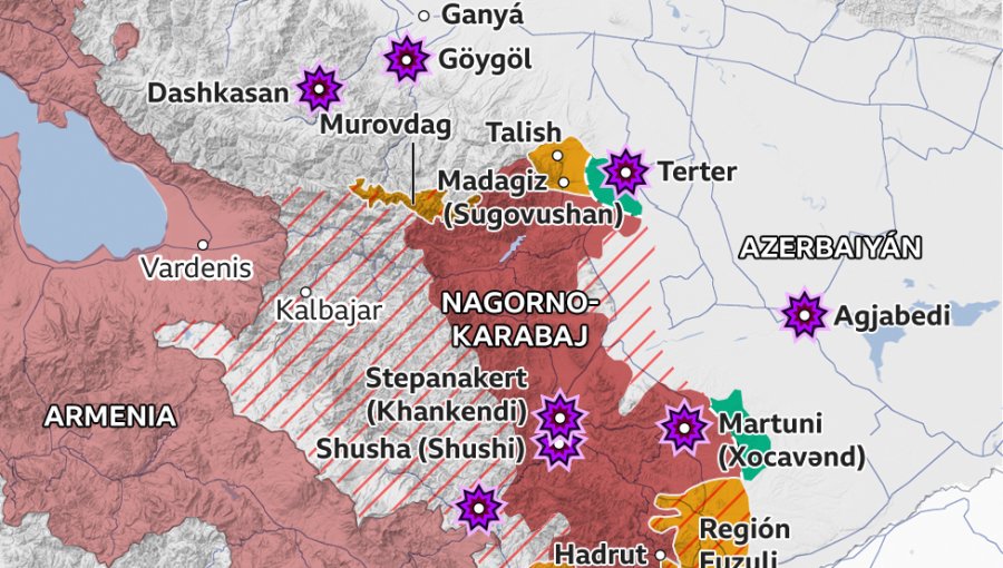 Armenia, Azerbaiyán y Rusia firman un acuerdo de paz para poner final al conflicto militar en Nagorno Karabaj