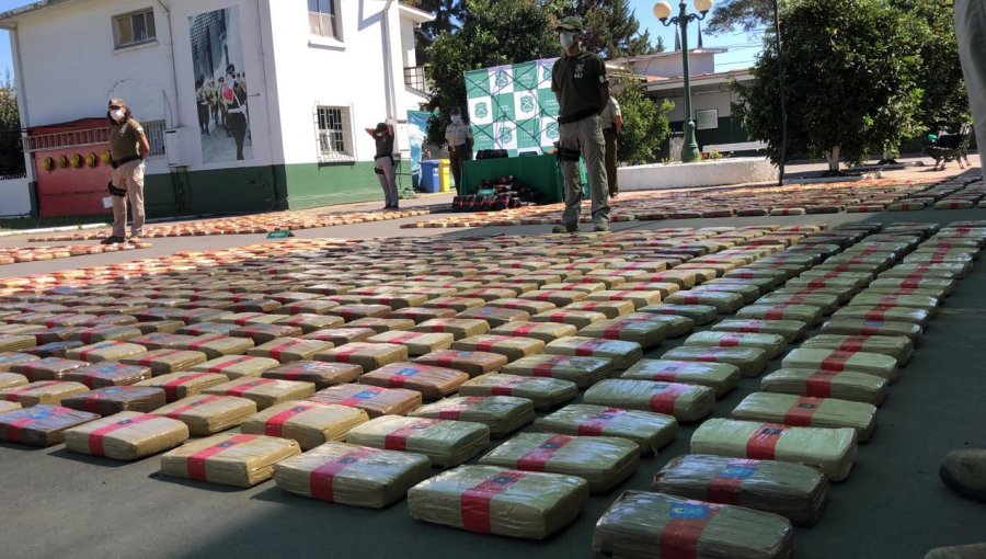 Carabineros ha decomisado más de 10 toneladas de droga durante la pandemia