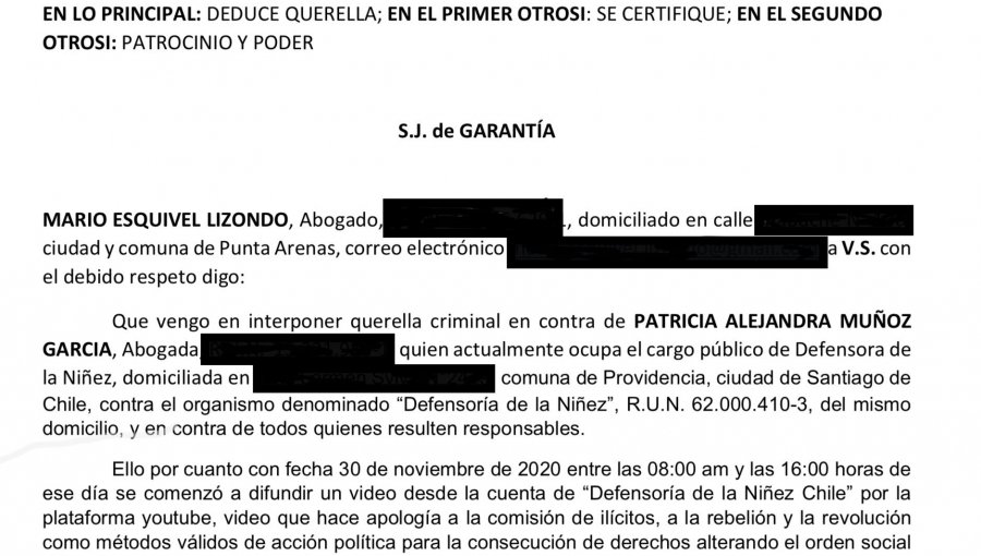 «Saltarse los torniquetes»: La querella criminal por Ley de Seguridad Interior del Estado que complica a la Defensora de la Niñez