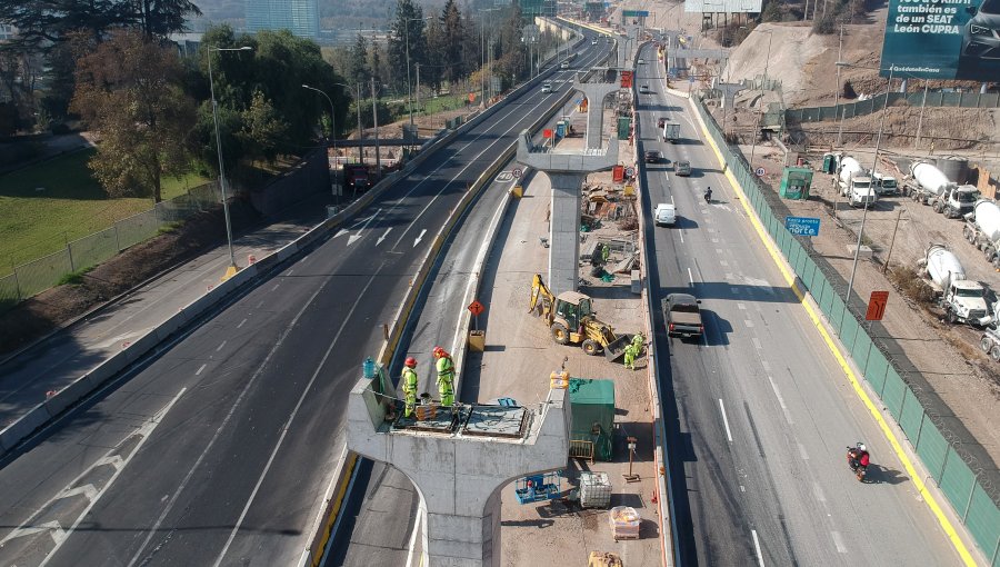 Obras de construcción de la autopista Américo Vespucio Oriente superan el 50%