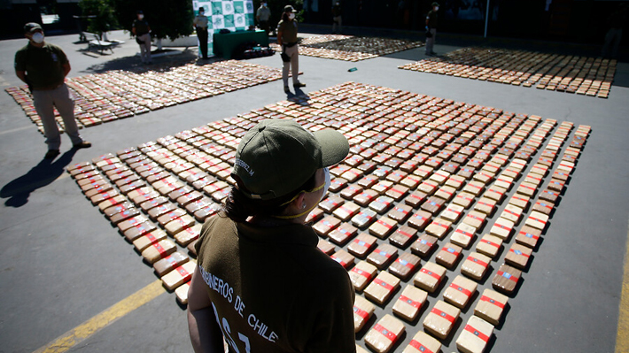 Carabineros decomisó 260 kilos de drogas durante la última semana en Chile