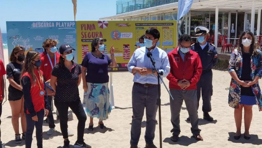 Inauguran Temporada de Playas en Viña del Mar y destacan App que permite denunciar incumplimientos sanitarios