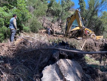 Al menos una quincena de casas en el sector Palomar en Panquehue resultaron dañadas por desborde de canal de regadío