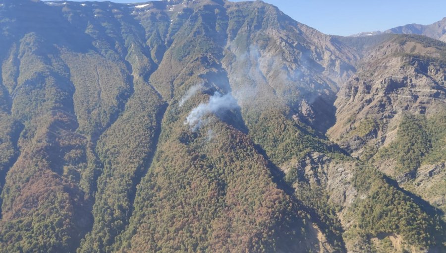 Declaran Alerta Roja para la comuna de San Clemente por incendio forestal que se acerca a la Reserva Nacional Altos de Lircay