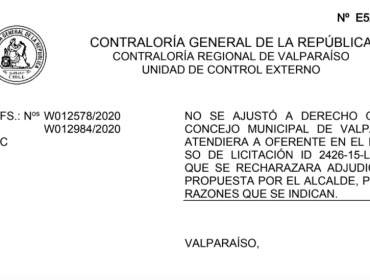 Contraloría cuestiona a ex concejal y candidato por la Alcaldía de Valparaíso por cita con empresa en medio de proceso de licitación