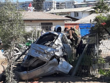 Sujeto fallece en accidente vehicular tras evadir fiscalización y conducir contra el tránsito en Quilpué