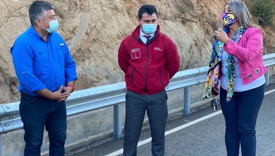 Dan inicio al acceso vehicular en el esperado nuevo puente Los Leones de Limache