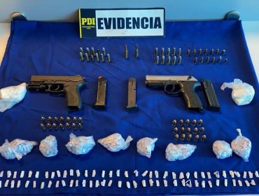 Capturan en Valparaíso a peligroso delincuente: tenía dos armas de fuego y droga