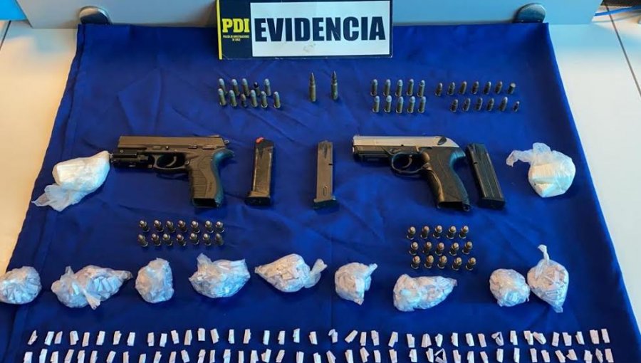 Capturan en Valparaíso a peligroso delincuente: tenía dos armas de fuego y droga