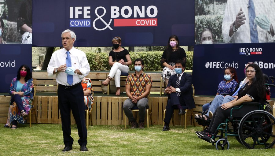 Presidente Piñera anunció otros tres nuevos bonos Covid, según fases del plan «Paso a paso»