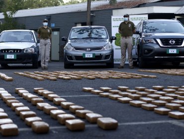 Carabineros incautó más de 614 kilos de droga ingresada desde la zona norte del país