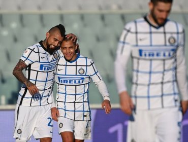 Arturo Vidal anotó su primer gol en Inter en victoria ante Fiorentina por Copa Italia