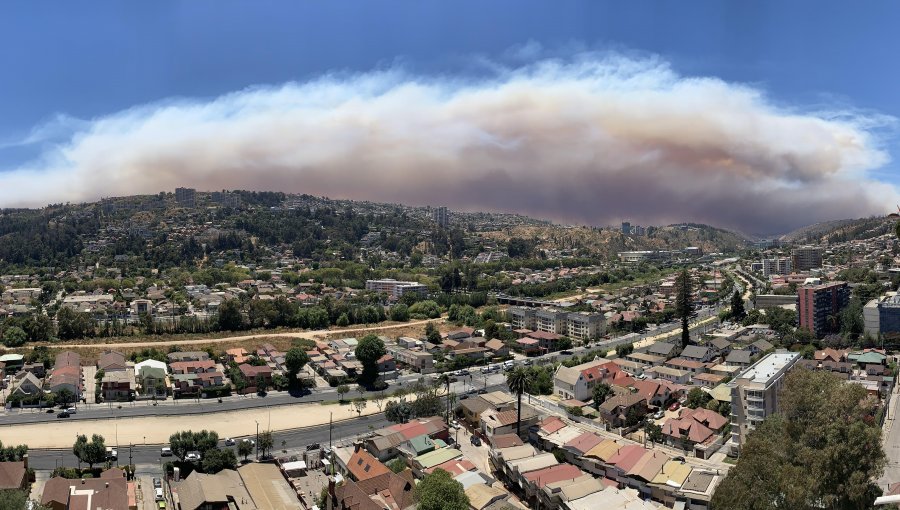 Confirman que incendio forestal ha consumido seis viviendas en Quilpué