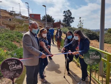 Inauguran obra "Atravieso El Atajo" en el sector de Reñaca Alto de Viña del Mar