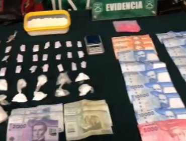 Incautan diversas drogas y más de $200 mil en efectivo desde una vivienda en Concón