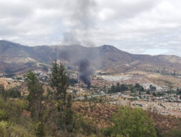 Incendio estructural declarado consume casa habitación en la comuna de Villa Alemana