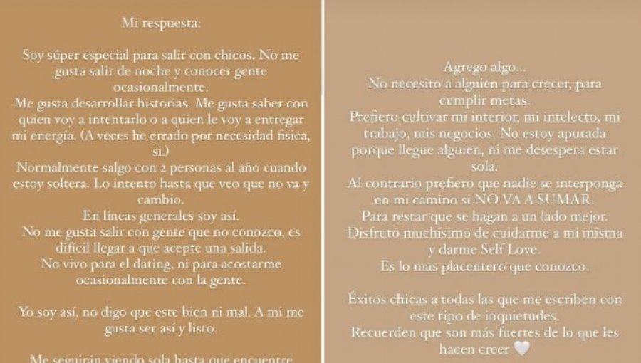 Con reveladora confesión, Aylén Milla habla de su soltería