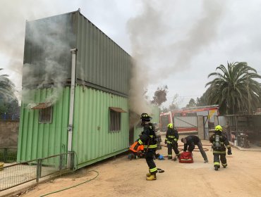 Amago de incendio: Trasladan al Hospital de Quilpué a afectado por inhalación de humo