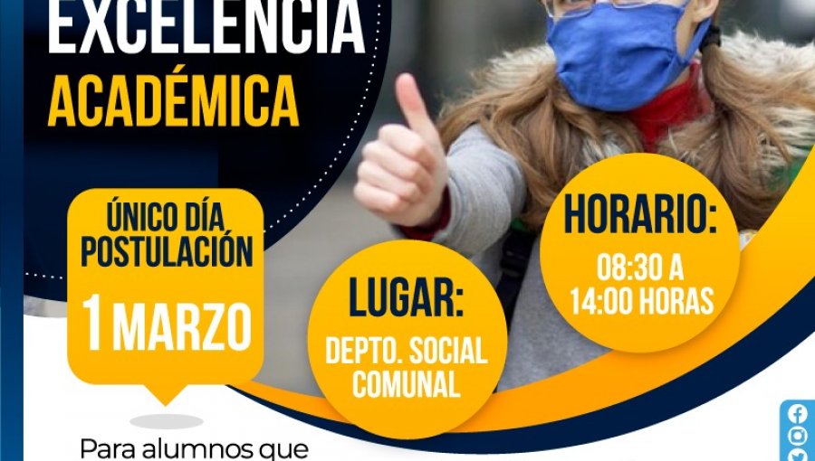 El 1 de marzo comienza postulación a Beca Matrícula de Excelencia Académica para estudiantes de Quilpué